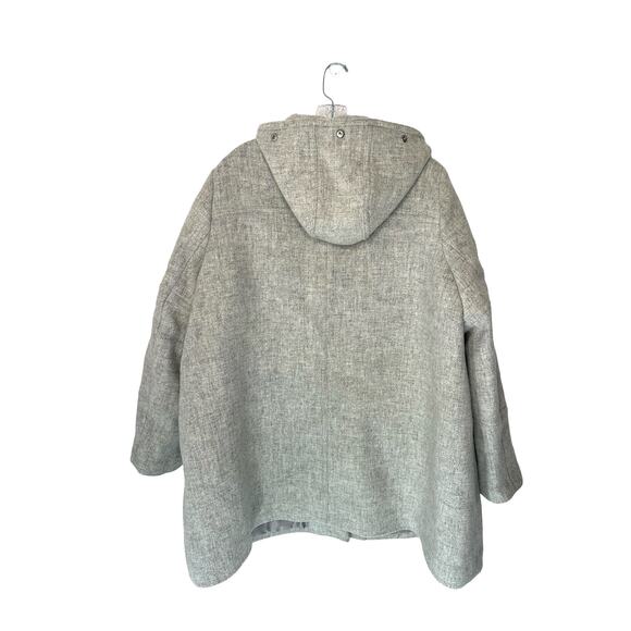 J.Crew Plus Italian Stadium Cloth Wool Gray Chateau Parka Coat Overcoat Size 22 - Picture 11 of 14